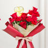 Gift LED Heart Light Bouquet with 6 Roses for Valentine's Day