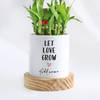 Buy Let Love Grow - 2-Layer Bamboo Plant With Pot - Personalized