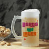 Buy Lights And Lager Personalized Frosted Beer Mug