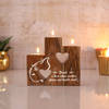 Lord Ganesha Diwali Wooden 3-piece T-Light Stand