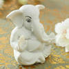 Gift Lord Ganesha Idol in Pearl White
