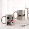 Gift Love And Deen Personalized Metallic Couple Mugs - Set Of 2