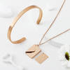 Love Bling - Personalized Envelope Pendant Chain With Cuff Bracelet Online