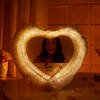 Gift Love Personalized LED Heart-shaped Fur Cushion
