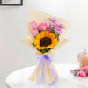Buy Lovely Sunflower And Rose Bouquet