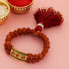 Gift Luck of Rudraksha Set of 2 Rakhis