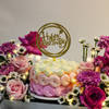 Gift Luxe Glow Flower And Cake Arrangement