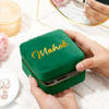 Gift Luxe Velvet Personalized Green Jewellery Organizer