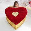 Gift Luxury Heart-Shaped 260 Red Rose Box For Valentine's Day