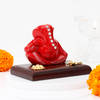 Gift Majestic Crimson Red Ganesha Idol