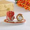Marble Clock with Ganesha Statue Online