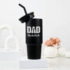 Matte Black Personalized Dad Tumbler