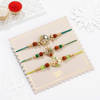 Buy Meenakari Swastik Om And Trishul Rakhis - Set Of 3