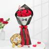 Men's Red Rose Bouquet & Chocolate Combo