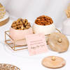 Metal Canisters New Year Tray With Flavoured Dry Fruits