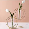 Gift Metal Vase - Double Ring - Test Tube - Single Piece