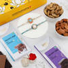 Mirror Work Rakhi Set Of 2 And Gourmet Treats Hamper