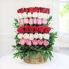Gift Mix Arrangement of 35 Roses with Cadbury Bars & Greeting Card