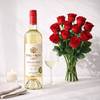 Moscato dï¿½Asti Wine & 12 Red Roses Romance Combo