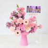Gift Mother's Day Pink Blossom Arrangement In Coupe Vase