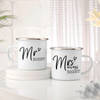 Mr Right And Mrs Always Right Enamel Coffee Mug - Set Of 2