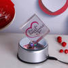 Shop My Heart is Yours Rotating Crystal Cube with LED