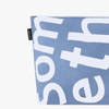 Buy Natural Cotton Blue Cosmetic Pouch