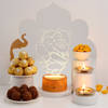 Nritya Ganapati LED Lamp And Sweet Delights Diwali Hamper