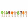 Shop Numbers Wooden Photo Paper Clips (Set Of 10) - Multicolor