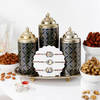 Nutty Delights And Mirror Work Rakhi Hamper Online