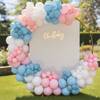 Pastel And Neon Baby Shower Balloon Decor
