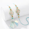 Gift Pastel Blue Meenakari Bhaiya Bhabhi Rakhi