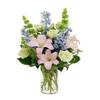 Pastel Lilies And Roses Valentine's Day Arrangement