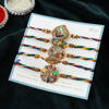 Buy Peacock CZ And Meena Rakhi (Set of 5)