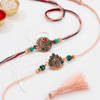 Gift Peacock Meena Rakhi (Set of 2)