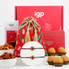 Peacock Meena Rakhi Set of 2 And Flavourful Treats Hamper
