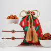 Peacock Meena Rakhi Set Of 2 And Joyful Nibbles Hamper