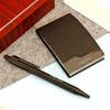 Gift Personalised Card Holder With Pen - Customize With Name
