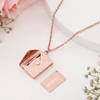Gift Personalized Be Mine Envelope Pendant Chain And Cuff Bracelet With Masqa Chocolates