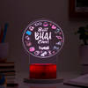 Personalized Best Bhai Ever Brown Base LED Lamp