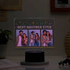Shop Personalized Best Brother Ever LED Lamp And Salma Work Rakhi
