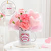 Personalized Best Mom Ever Floral Mug Arrangement