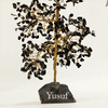 Gift Personalized Black Agate Stone Tree