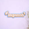 Personalized Blue Acrylic Name Magnet For Kids
