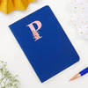Gift Personalized Blue Vegan Leather Diary