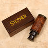 Personalized Brass Finish Telescope in Sheesham Wood Box Online