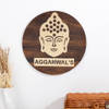 Personalized Buddha Wooden Name Plate Board
