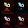 Buy Personalized Couple Ring LED Lamp - Wooden Finish Base