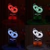 Shop Personalized Couple Ring LED Lamp - Wooden Finish Base