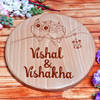 Gift Personalized Cute Owls Wooden Name Plate